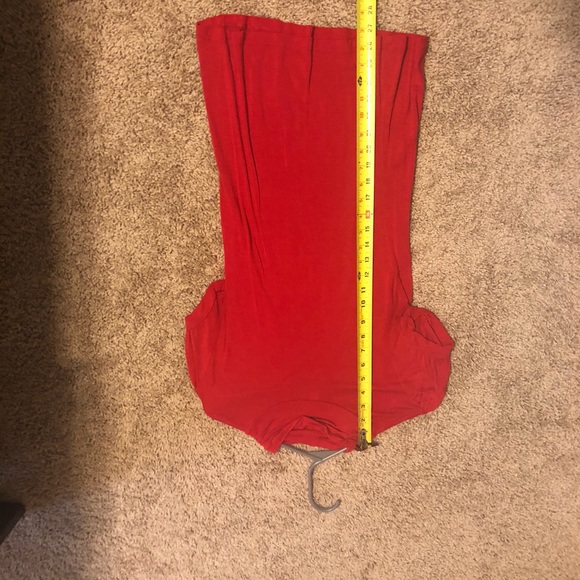 Red turtle neck blouse. - Picture 2 of 5